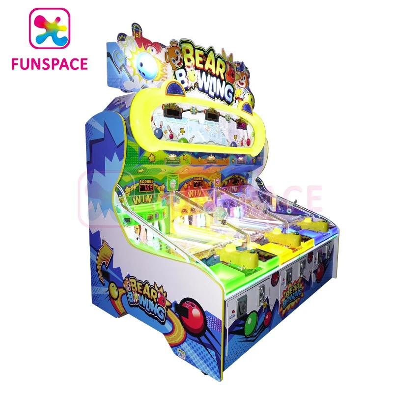 Bear Bowling Kids Arcade Bowling Game Machines