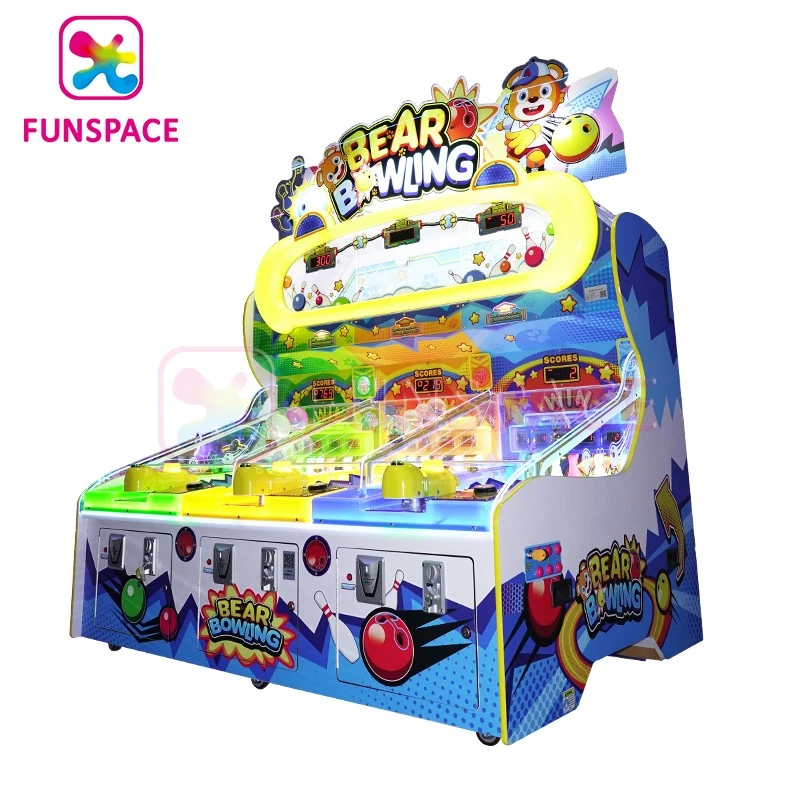 Bear Bowling Kids Arcade Bowling Game Machines
